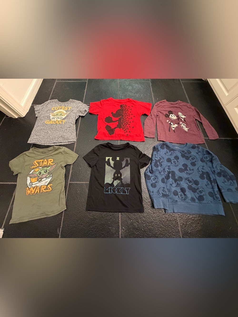Disney & Star Wars Kids Graphic Tee & Sweatshirt Wardrobe Bundle 4T